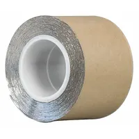 3M Foil Tape: 1/2 in Wd, 5 yd Lg, 15 mil Thick, Acrylic, Indoor/Outdoor, -25°F Min Temp, Silver (MPN 2552)