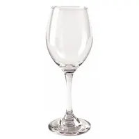 Clear glass white wine glass from the Grand Vino pattern. 8 fl oz capacity, 7 1/2 in overall height. Suitable for serving white wine in hospitality, restaurant, and catering settings