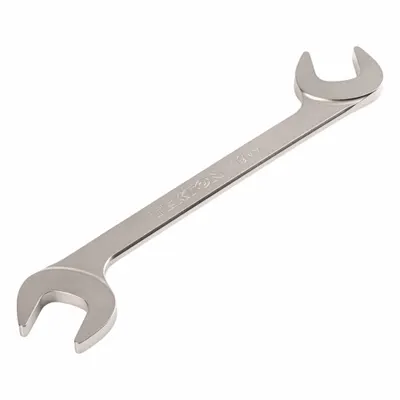 TEKTON Open End Wrench: Chromium Molybdenum Steel, Satin, 19 mm Head Size, 8 in Overall Lg - Metric, Double End, Open End Wrenches