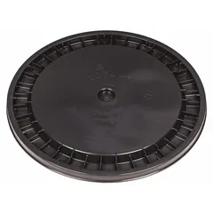 This snap-on lid is designed to securely seal pails with a 12 1/4-inch diameter. Made of brown plastic, it is FDA compliant for applications requiring sanitary containment. Suitable for use in food processing, chemical storage, and industrial material handling. Not rated for pressure or temperature.