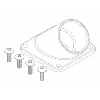 LIBERTY PUMPS Vent Flange Kit: Mfr Part # K001376, Includes Mounting Screws, PVC