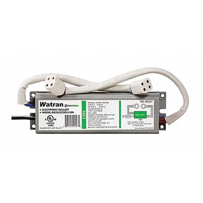 WATRAN Fluorescent Ballast: 120V AC, 2 Lamps Supported, 22 W_32 W Bulb Watt - Instant Start Electronic Fluorescent Ballasts