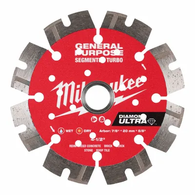 MILWAUKEE 4-1/2 in Wet/Dry Diamond Saw Blade (49-93-7523) - Multi-Material Blades
