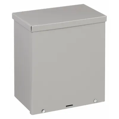 WIEGMANN Enclosure: Steel, 15 in x 12 in x 4 in, 3R, Solid Cover, Screw On, Included - Steel Enclosures with Screw-On Covers