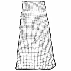 This light duty conveyor netting is made from nylon and measures 6 ft in net width with a 3/8 in rope diameter. It is used as a safety barrier on conveyor systems to contain falling materials or debris in general material handling environments.