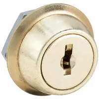 Cam Lock: Std Keyed Cam Lock, Keyed Alike, Zinc Die-Cast, Brass, Quarter-Turn Clockwise Unlock (MPN C8052-C415A-3)