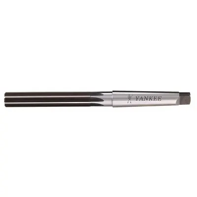 YANKEE Chucking Reamer: 0.4375 in Dia, 7/16 in, Straight Flute, High Speed Steel - Morse Taper-Shank Straight-Flute High-Speed Steel Chucking Reamers