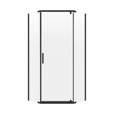 FOREMOST Shower Door: 25 1/4 in Max. Door Wd, 17 1/8 in Fixed Panel Wd, 74 in Overall Ht - Neo-Angle Shower Doors