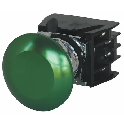 EATON Hazardous Location Push Button: 30 mm, Metallic, Mushroom Head Profile - Mushroom-Head Push Buttons