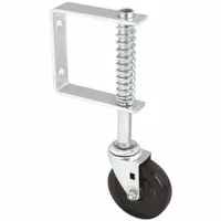APPROVED VENDOR Side Mount Caster: Swivel, Rubber, 3 in Wheel Dia., 7/8 in Wheel Wd, Steel, Black