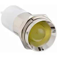 APPROVED VENDOR Protruding Panel Light: 16 mm Panel Mounting Hole Dia, LED, Yellow, Protruding Head