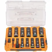 KLEIN TOOLS: 1/2 in Drive Size, Small Set (0-50 pieces) Set Size, 14 Pieces, 11, Manganese Phosphate (MPN 65111IMPCTM)