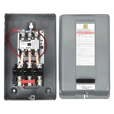 SQUARE D Definite Purpose Magnetic Motor Starter: Non-Reversing, 3 Poles - Enclosed Non-Reversing Starters with Thermal Overloads