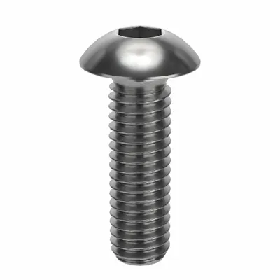 FOREVERBOLT Socket Head Cap Screw: M3x0.50 Thread Size, 10 mm Lg, Button, NL-19, Stainless Steel - Button Head Socket Cap Screws