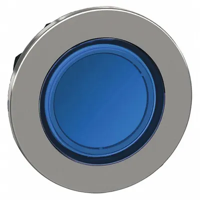 SCHNEIDER Pilot Light Head: 30 mm Panel Mounting Hole Dia, Blue, Smooth, LED - Pilot-Light Heads