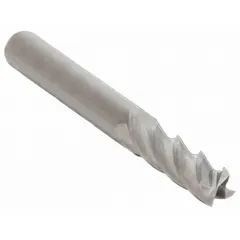 Solid carbide square end mill with 4 flutes, 1/16" cutting diameter, 7/64" length of cut, and 1-1/2" overall length. Suitable for general-purpose milling of metals, plastics, and composites in slotting, profiling, and contouring operations.