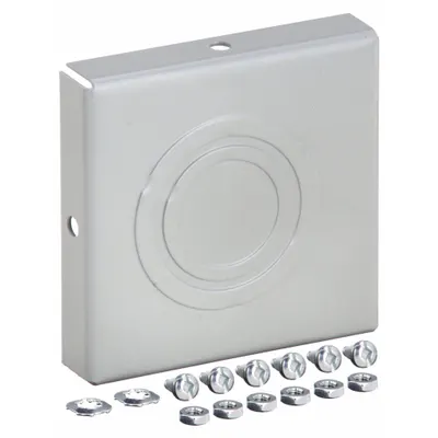 HOFFMAN Wireway Closure Plate: 6 in Wd, 6 in Ht, 16 ga Gauge, 1, With Knockouts - End Caps for Indoor Wireways