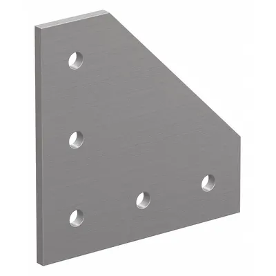 80/20 90° Angled Flat Plate: 90° Angled Flat Plate, 30 Series, 4 mm x 90 mm x 90 mm - Plate Connectors