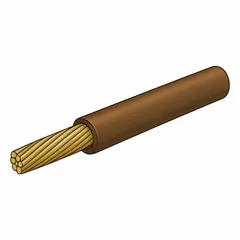 Single-conductor primary wire with cross-linked polyethylene (XLPE) insulation, 16 AWG, brown, supplied on a 500 ft spool. Rated for 60 V. Suitable for general-purpose wiring in vehicles, trailers, and marine applications where resistance to abrasion, heat, and chemicals is required.