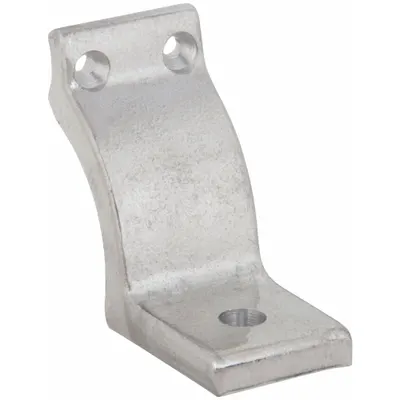HOLLAENDER Structural Pipe Fitting: Handrail Bracket, Open Rail Support, 1 1/4 in For Pipe Size - Aluminum Mounts