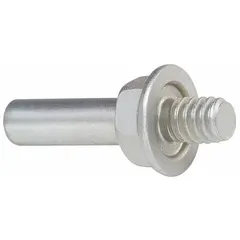 This 3M backup pad mandrel features a 1/4 in shank and a TR-type design for quick disc changes. It accommodates discs from 3/4 in to 4 in, suitable for surface preparation and finishing tasks in metalworking, woodworking, and automotive repair.