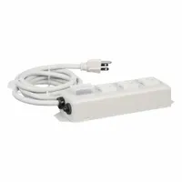 TRIPP LITE Outlet Strip: 3 Outlets, 6 ft Cord Lg, 15 A Current, UL 1363, White, 5-15P, 2 1/2 in Wd (MPN TLM306NC)