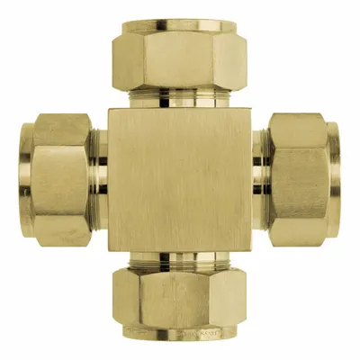 BRENNAN INDUSTRIES N2650-08-08-08-08-B Clean & Bagged - Clean & Bagged Double-Ferrule Brass Compression Fittings