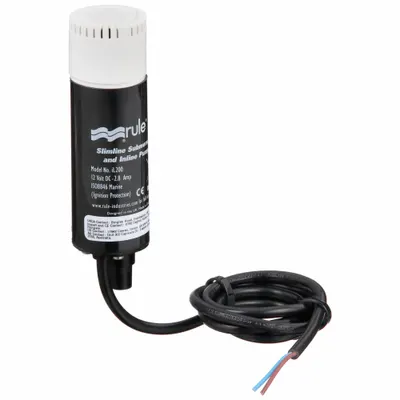 RULE Marine Utility Pump: Potable, 12V DC, 25 ft Max. Head, 3/8 in Barbed Discharge - Marine Utility Pumps