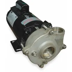 This straight centrifugal pump is designed for water circulation, transfer, and boosting in industrial and commercial applications. It handles clean, non-abrasive fluids and is commonly used in HVAC systems, irrigation, and process water supply where moderate head and flow are required. The pump features an ODP motor enclosure and operates on 115/230V AC with a 44 ft max head, 1 in intake, and 3/4 in discharge connections.