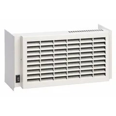 Optional blower designed for use with wall furnaces to enhance air circulation. Delivers 100 cfm airflow to improve heat distribution. Dimensions: 18 in H x 9 in W x 10 in D.