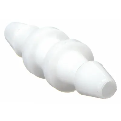 ELDON JAMES Barbed Fitting Coupling: 1/16 in ID x 1/16 in ID size, Barbed x Barbed - Standard Polypropylene Barbed Tube Fittings