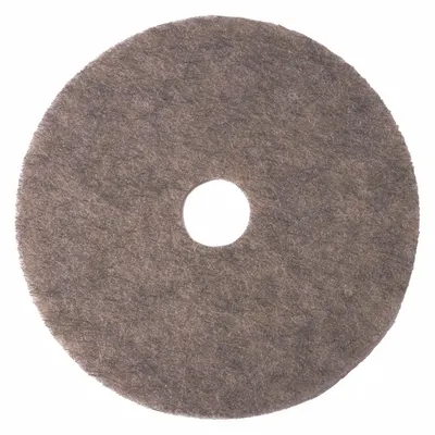 OEM Burnishing Pad: Beige, 17 in Dia, Natural/Polyester Fiber, 3,000 RPM Max Speed - Burnishing Pads