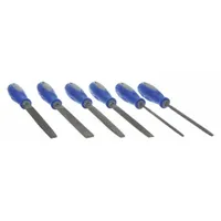 File Set: Includes Handle, 6 Pieces, Bastard Cut/Smooth Cut, Pouch