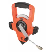 KESON Long Tape Measure: Assisted, NRS18100, SAE, 100 ft, 1/8 in, Plastic, 100 ft Blade Lg (SAE)