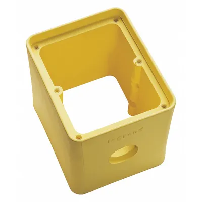 LEGRAND Portable Outlet Box: Portable Outlet Box, 2 Gangs, 3R, Yellow - Portable Power Outlet Boxes
