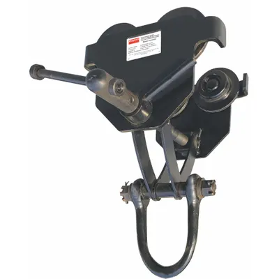 Dayton Trolley: Push, 2,000 lb Max Hoist Load Capacity - Push Trolleys for Hoists