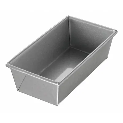 CHICAGO METALLIC Open Top Bread Pan, Aluminized Steel, 5 in x 2 3/4 in, Silver - Bread & Loaf Pans