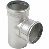 Metal Pipe Tee: Stainless Steel, Tee, 3 in x 3 in x 3 in, Female x Female x Female, 29 psi (MPN T3x3-90-316)