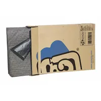 PIG Sorbent Pad: 20 1/2 oz Volume Absorbed Per Pad, 20 in x 15 1/2 in Pad Size (L x W), Gray, 25 PK (MPN TLS100)