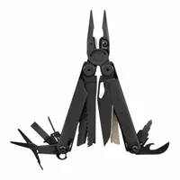 LEATHERMAN Multi Tool Plier: Multi-Tool Plier, 18 Tools, 18 Functions, 4 in Closed Lg, Black, Wave+ (MPN 832534)
