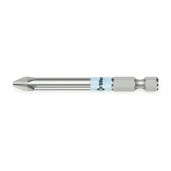 This power bit features a #1 Phillips (PH1) tip with a standard tip style and a hex drive for secure retention in power tool chucks. The overall length is 3-1/2 inches, and the bit is imperial-sized. Suitable for driving Phillips #1 screws in industrial fastening applications.