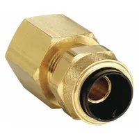 PARKER Compression Fitting Adapter: 3/8 in OD x 1/4 in Pipe Fitting Size, Compression x FNPT, 10 PK (MPN 66P-6-4)
