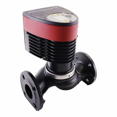 Grundfos Circulating Pump: 1 hp HP, 208-230V AC, Cast Iron, Variable, 105 gpm, 39 ft Max. Head - Intelligent Inline Circulator Pumps