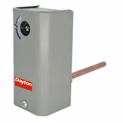 Single-function immersion controller configured for low-limit applications. Operates within a 100°F to 240°F temperature range with a fixed 6°F differential. Mounts in any orientation and includes an auto/manual switch for operational flexibility. Suitable for use in heating systems requiring a low-limit safety control.