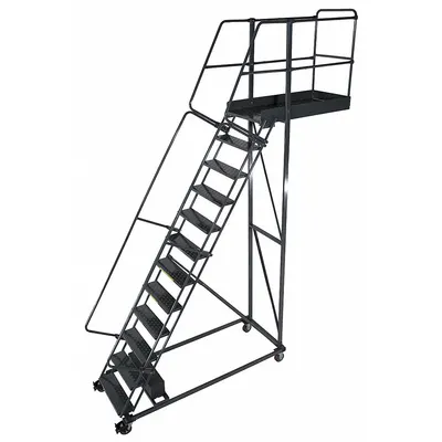 BALLYMORE Rolling Cantilever Ladder: 12.5 ft Platform Ht, Unassembled, Locking Casters - Unsupported Cantilever Ladders