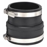 FERNCO Flexible Pipe Straight: PVC, For 1 1/2 in Pipe, PVC, 3 29/32 in Overall Lg, 2 Clamps Included (MPN 1059-150)