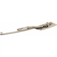 This left-hand surface-mounted window operator is designed for casement windows. It features a zinc-plated gray finish and a 4 7/16 in base length. Handle not included