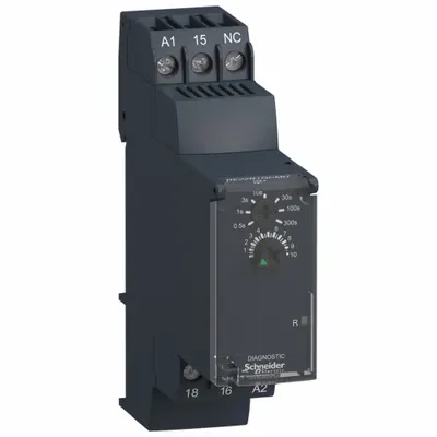 SCHNEIDER Time Delay Relay: DIN-Rail Mounted, 240V AC, 8 A, 6 Pins/Terminals - DIN-Rail Mounted Relays