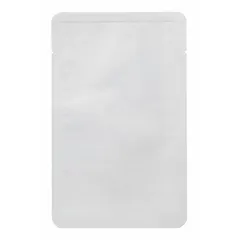 Static shield open-ended poly bag made from polyethylene terephthalate (PET). Measures 8 inches long by 5 inches wide. Flat pack configuration without hang hole. Supplied in a pack of 1,000. Used for protecting static-sensitive components during handling, storage, and shipping.