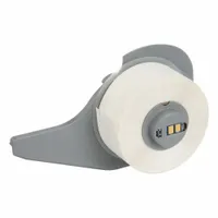 Continuous Label Stock: 3/4 in x 20 ft, Polyester, White (Matte), Indoor (MPN M7C-750-414)